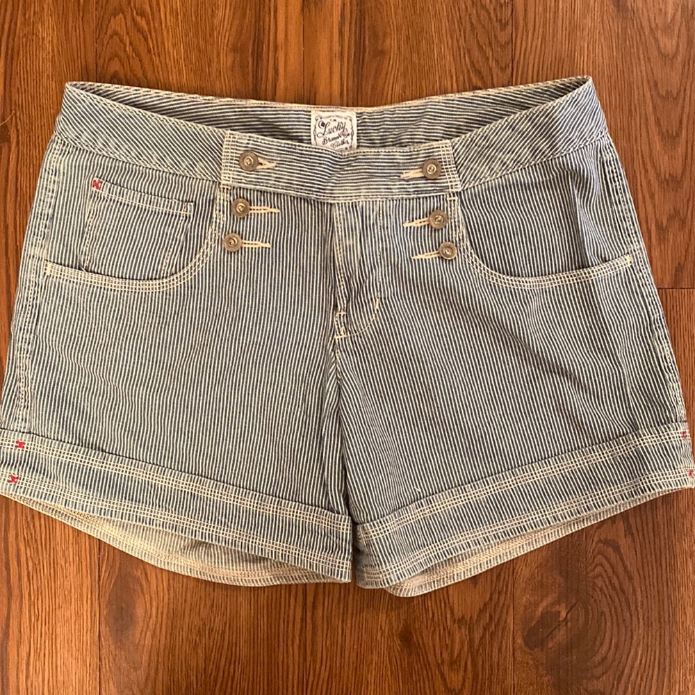 Worn once — Lucky Brand striped modest cute shorts size 27 / 4